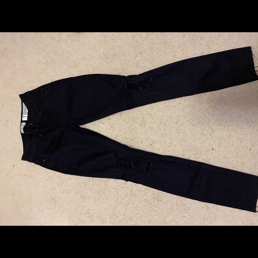 black black ripped jeans